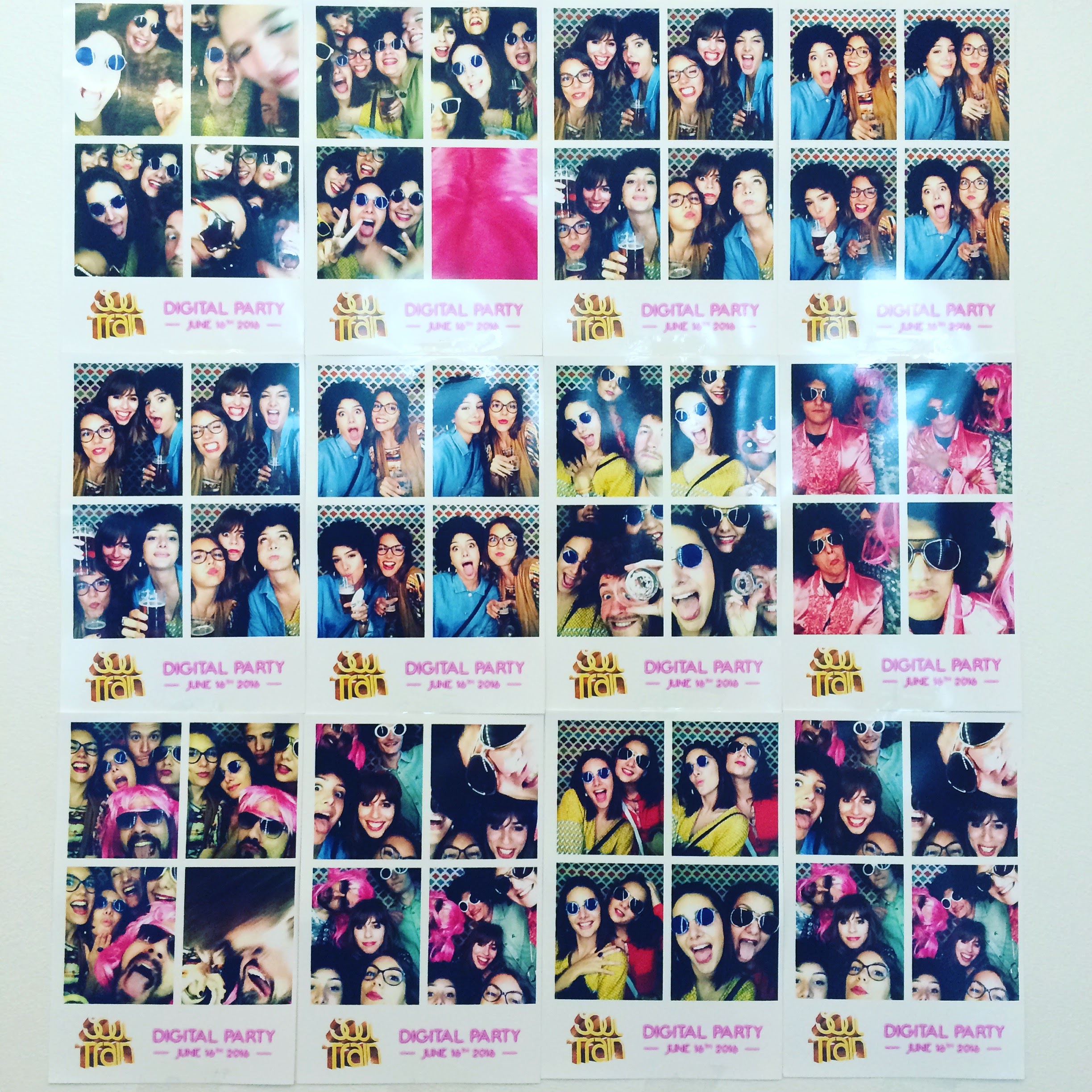 Des photos photobooth avec des personnes déguisées avec des habits des années 60